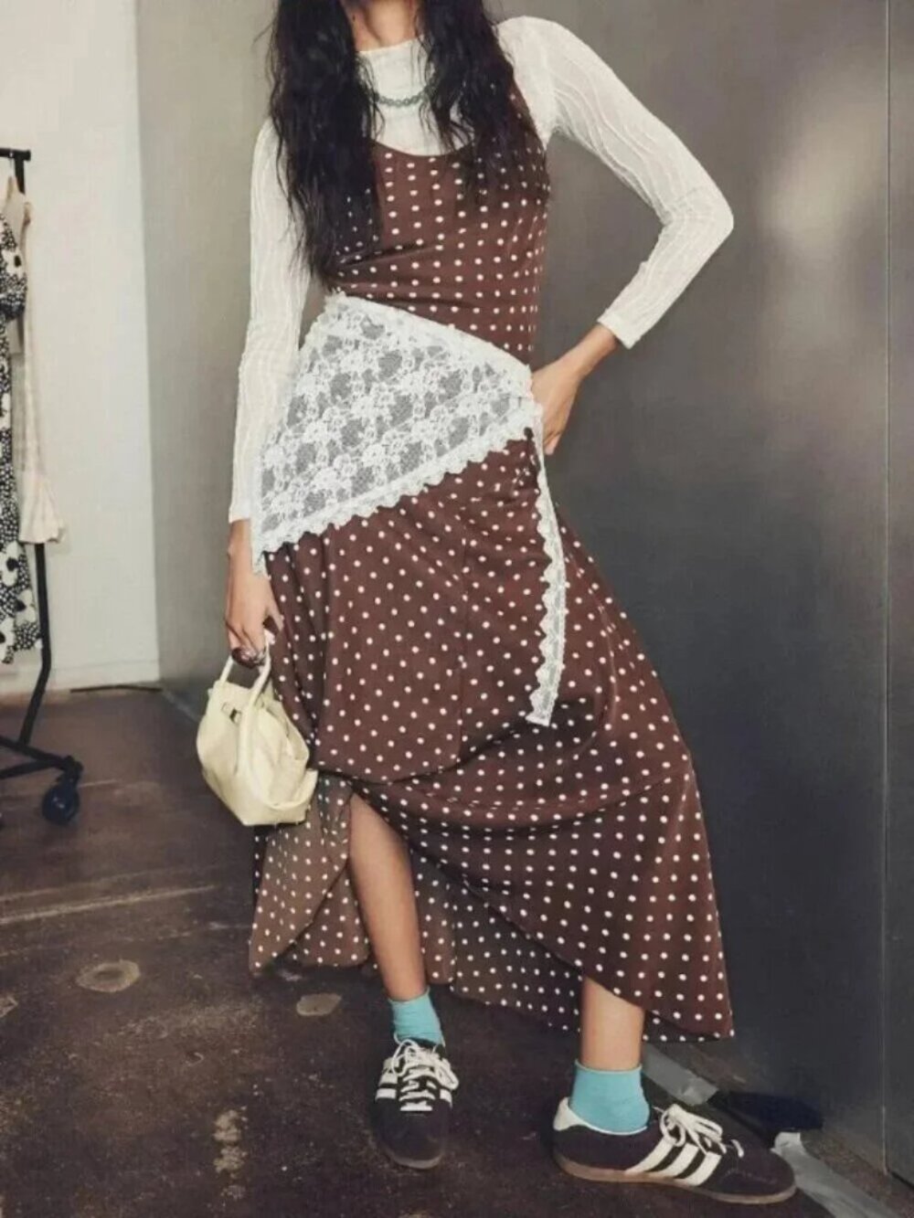 NWT Polka dot sleeveless mermaid maxi dress